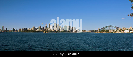 Panoramablick auf Sydney Harbour aus Cremorne Point Sydney NSW, Australien Stockfoto