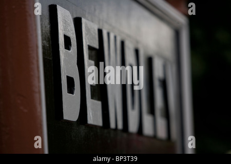 Bewdley Station - Plattform anmelden der Severn Valley Railway, Worcestershire. Stockfoto