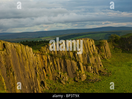 Walltown Klippen am Hadrianswall nahe Greenhead, Cumbria, England UK Stockfoto