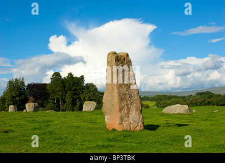 Lange Meg und ihre Töchter, einen Steinkreis in der Nähe von wenig Salkeld, Eden Valley, Cumbria, England UK Stockfoto