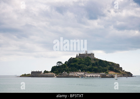 Seelandschaft mit Mont Saint Michel in Marazion, Cornwall, UK Stockfoto