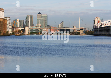 Canary Wharf Docklands Skyline London England UK Stockfoto