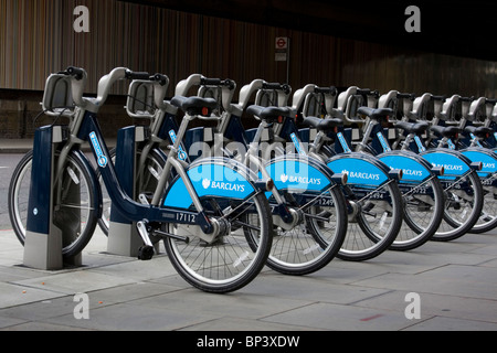 London Barclays Fahrrad Verleih Schema gestartet 31. Juli 2010, London, England Stockfoto