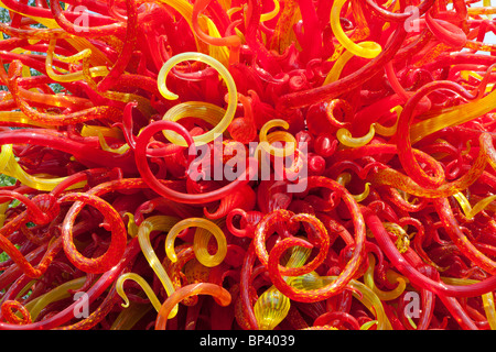 Chihulyss Sommersonne Glasskulptur auf dem Display an Frederik Meijer Gärten und Skulpturenpark Stockfoto