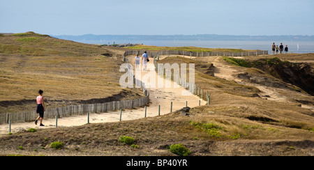 Der Küstenpfad der Halbinsel Quiberon (Bretagne - Frankreich). Le sentier Côtier De La Presqu'Île de Quiberon (Frankreich). Stockfoto