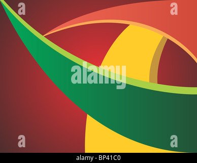 Zusammenfassung Hintergrund mit schönen Farben rot-grün und orange Stockfoto