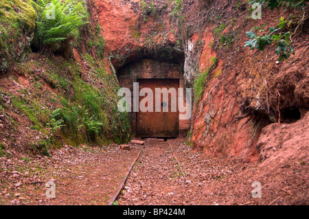 Alten Mine Eingang, The Edge, Alderley Edge, Cheshire, England, UK Stockfoto