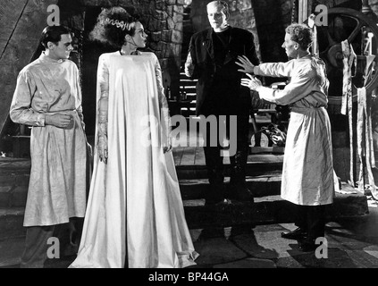 COLIN CLIVE, Elsa Lanchester, Boris Karloff, ERNEST THESIGER, die Braut von Frankenstein, 1935 Stockfoto