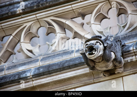 Dieser Wasserspeier wurde zu Ehren von der Washington National Cathedral "Master Carver." geschnitzt. Stockfoto