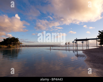 Vom frühen Morgen an der Esplanade Lagune in Cairns, Australien. Stockfoto