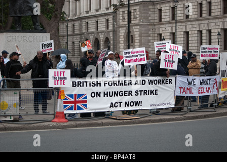 Demonstranten in Parliament Square, London Stockfoto