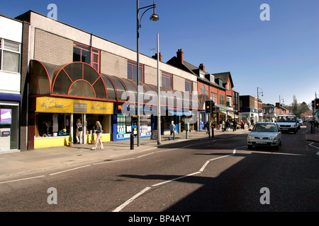 Großbritannien, England, Cheshire, Stockport, Cheadle, High Street Geschäfte Stockfoto