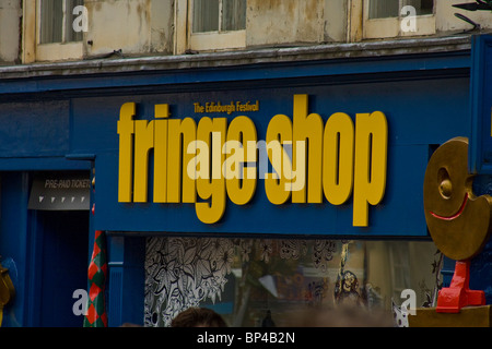 Festival Fringe-Shop auf der Royal Mile Stockfoto