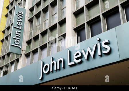 John Lewis Department Store Zeichen, Oxford Street, London, England, Uk Stockfoto