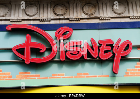 Disney Shop Zeichen Logo, Oxford Street, London, England, Uk Stockfoto