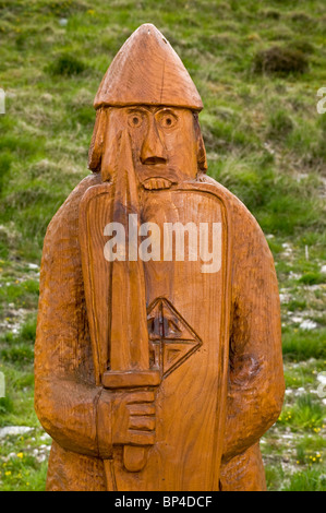 Hand Carfted hölzernen Repliken von der Lewis-Schachfiguren bei Edar Dha Fhadhail, Lewis.  SCO 6282 Stockfoto