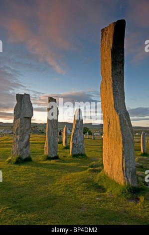 Die äußeren Hebriden berühmten Standing Stones bei Callanish, Lewis. Äußeren Hebriden. Schottland. SCO 6292 Stockfoto