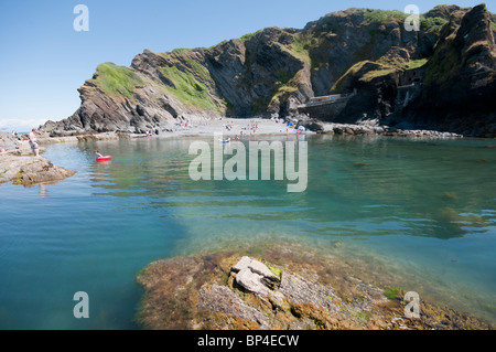 Der Tunnel Strand und Felsen-Pool am Ilfracombe North Devon. Stockfoto