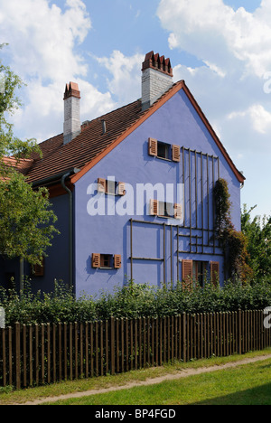 Die Gartenstadt Falkenberg, Gartenstadt Falkenberg, Tinte Box Kolonie, UNESCO-Weltkulturerbe. Akazienhof, Berlin, Deutschland, Europa. Stockfoto