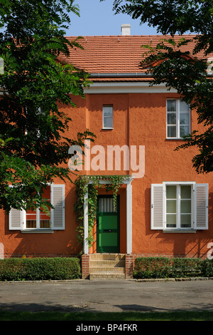 Die Gartenstadt Falkenberg, Gartenstadt Falkenberg, Tinte Box Kolonie, UNESCO-Weltkulturerbe. Akazienhof, Berlin, Deutschland, Europa. Stockfoto