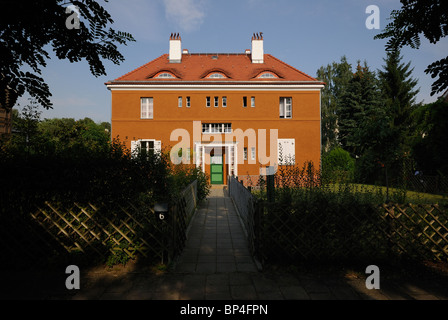 Die Gartenstadt Falkenberg, Gartenstadt Falkenberg, Tinte Box Kolonie, UNESCO-Weltkulturerbe. Akazienhof, Berlin, Deutschland, Europa. Stockfoto