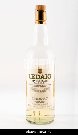 Flasche Ledaig single Malt Scotch Whisky Stockfoto