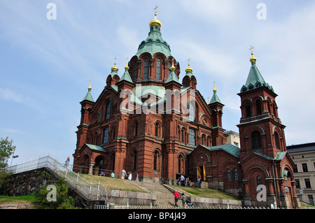 Uspenski-Kathedrale, Halbinsel Katajanokka, Region Uusimaa, Helsinki, Finnland Stockfoto