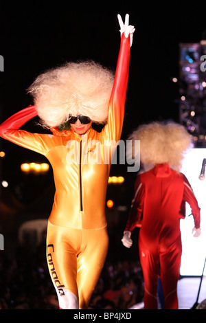 Das 10-jährige Bestehen der Montreal-Design und Mode-Festival, organisiert von Empfindung Modus bei McGrill College Avenue. Stockfoto