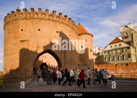 Warschau Barbican. Altstadt, Warschau. Stockfoto