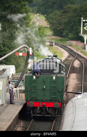 Sir Archibald Sinclair, umgebaut Schlacht von Großbritannien Klasse Lok bei der Bluebell Museumsbahn in East Sussex Stockfoto