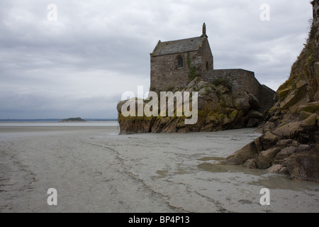 Chapelle Saint-Aubert du Mont-Saint-Michel, Normandie, Frankreich. Stockfoto