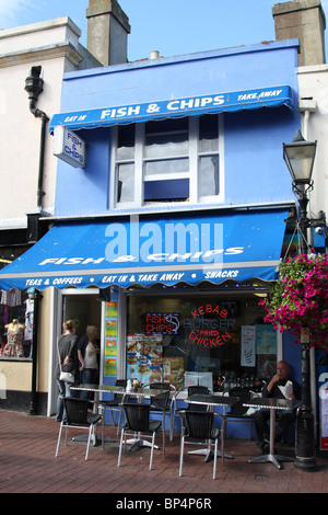 Ein Fisch & Chip Shop in Brighton, West Sussex, England, U.K Stockfoto