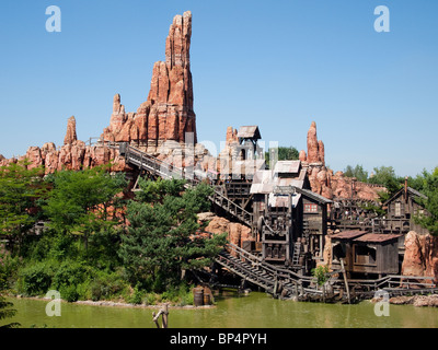 Big Thunder Mountain Achterbahn, Disneyland Paris Stockfoto