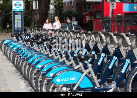 Transport For London Barclays Cycle Hire Docking-Bucht - Bloomsbury - London Stockfoto