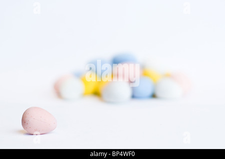 Sammlung von Mini Schokoladeneier Stockfoto