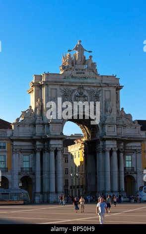 Arco Rua Augusta am Praca Commercio, Lissabon, Portugal Stockfoto