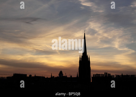 Sonnenuntergang über Edinburgh Stockfoto