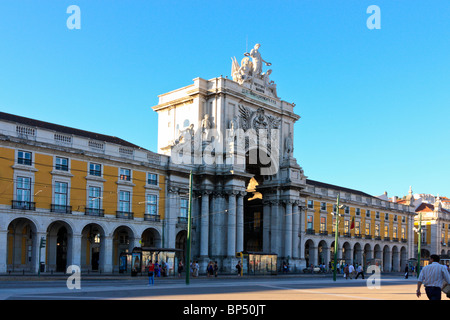 Arco Rua Augusta am Praca Commercio, Lissabon, Portugal Stockfoto