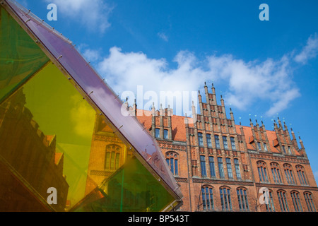 ALTES RATHAUS, KUNST ARBEIT, HANNOVER, NIEDERSACHSEN, DEUTSCHLAND Stockfoto