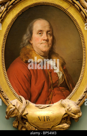 Benjamin Franklin (1706-1790), 1778, durch Joseph-Siffred Duplessis Stockfoto