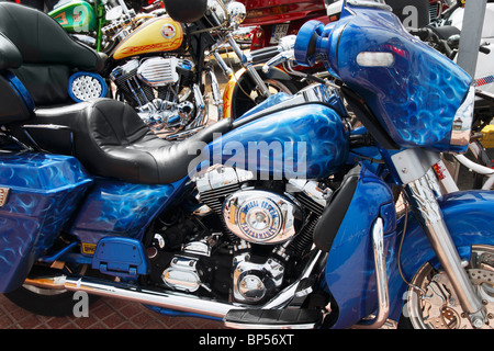 Custom Harley Davidson Motorcylce bei Harley-Rallye in Spanien Stockfoto