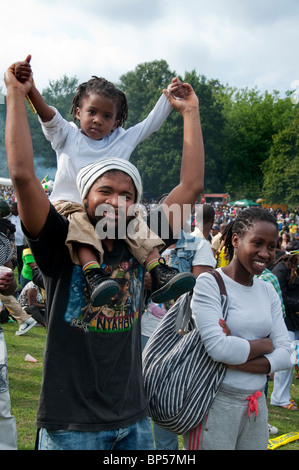 Westindische jamaikanischen Familientag im Crystal Palace Park South London Stockfoto