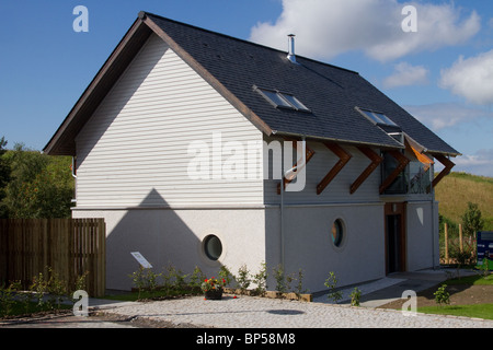 The Gem, Eco-friendly New Domestic Modern Architecture at Scotland's Housing Expo, Milton of Leys, Invernesss, Scotland, UK Stockfoto