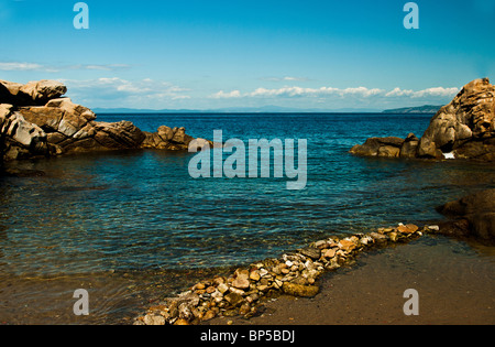 Bucht von sarazenischen Meer Insel Giglio toskanischen Arcipelago fortgesetzt in den Nachmittagsstunden. Isola del Giglio Cala saracino Stockfoto