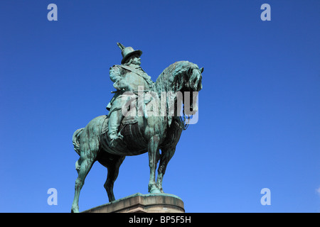 Schweden, Malmö, Malmö, Stortorget, Hauptplatz, Karl-Statue, Stockfoto