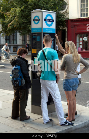 Pay-Punkt - Barclays Cycle Hire - City of London Stockfoto