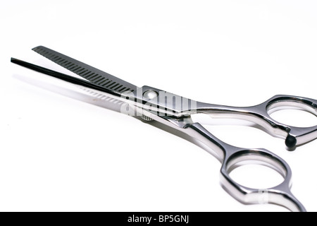 Spezielle Schere für die Arbeit der Friseur Stockfoto