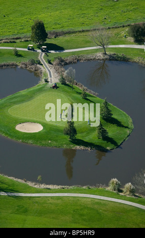 Luftaufnahme über Hahn laufen Golfplatz Petaluma, Kalifornien Stockfoto