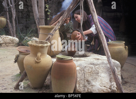 5181 Willage Brunnen, (Szene rekonstruiert) Stockfoto