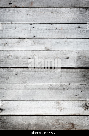 Hintergrund aus grauen verwitterte Holzbretter Stockfoto